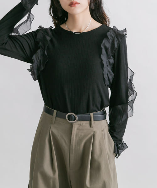 [KBF][フリルメローデザイントップス]