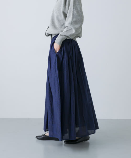 maison de soil　DOT&BLOCK PRINT SKIRT
