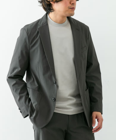 『イージーケア』LIFE STYLE TAILOR　リップストップナイロンストレッチジャケット