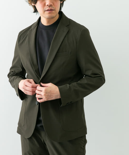 『イージーケア』LIFE STYLE TAILOR　リップストップナイロンストレッチジャケット