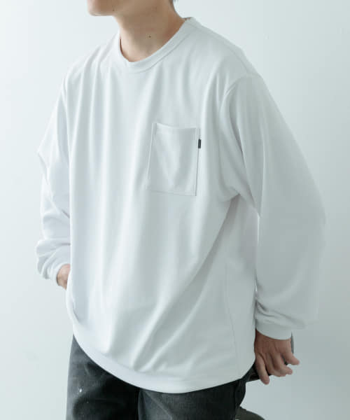 [ITEMS][『速乾/イージーケア/UVカット』高機能ポンチロングスリーブカットソー]