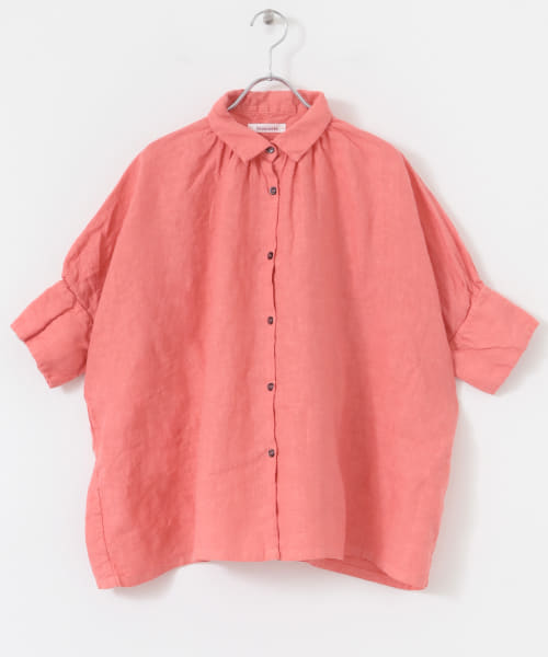 Honnete　Half-Sleeve Gather Shirts