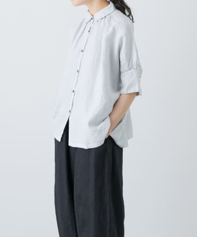Honnete　Half-Sleeve Gather Shirts
