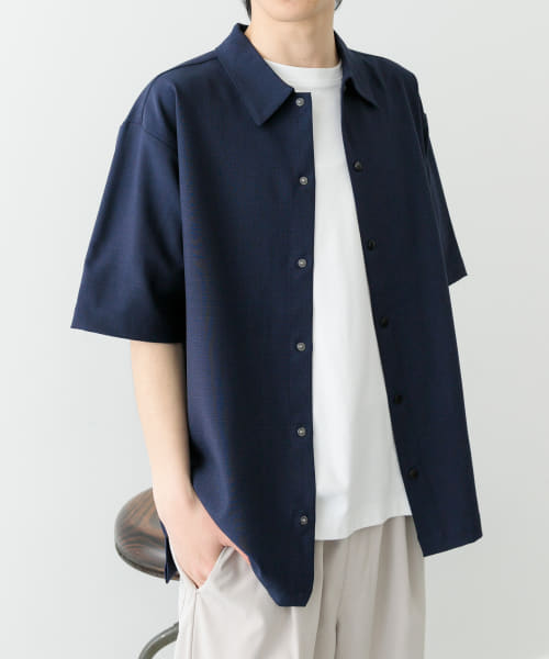 2wayストレッチスナップ半袖シャツ