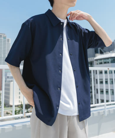 2wayストレッチスナップ半袖シャツ
