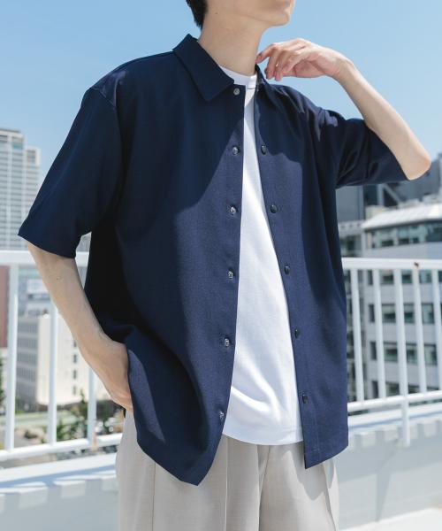 2wayストレッチスナップ半袖シャツ