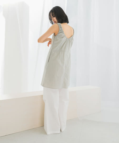 le　SHIRRING MIDI ONE-PIECE