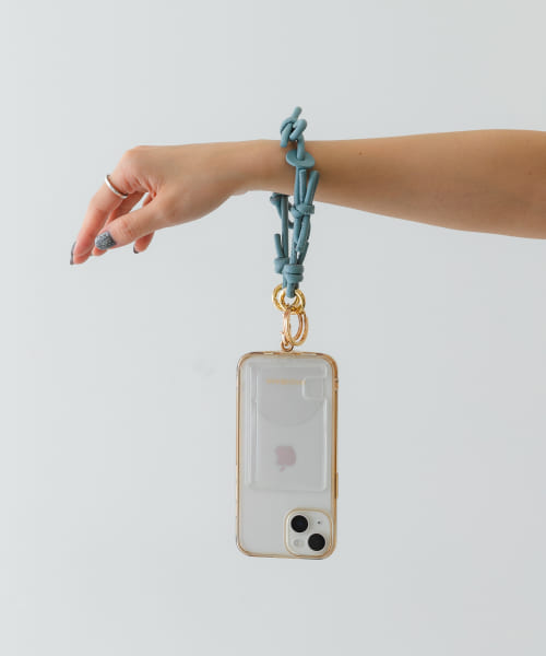 Hashibami　レザーリボンスマホハンドストラップ