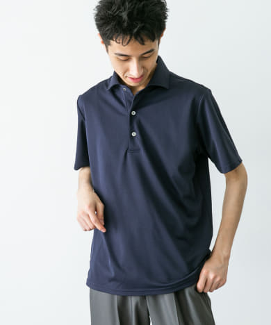 LIFE STYLE TAILOR　トリコット半袖プルオーバー