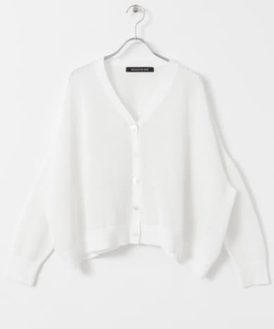 mizuiro ind　sheerpatterned Vneckcardigan