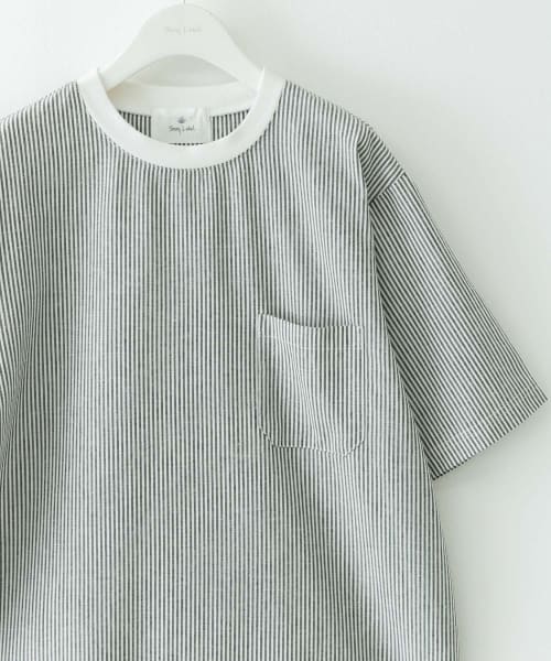 接触冷感リネン混ショートスリーブTシャツ