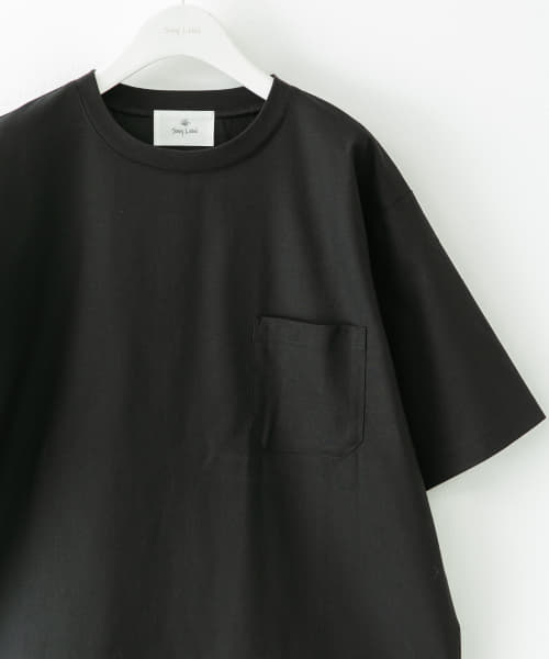 接触冷感リネン混ショートスリーブTシャツ