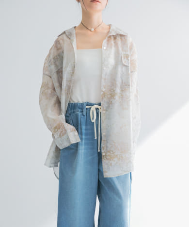 ESTHE　Organza Oversized Shirts