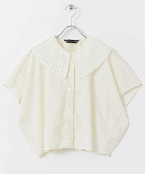 mizuiro ind　pleats collar shirts