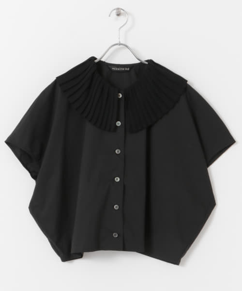 mizuiro ind　pleats collar shirts