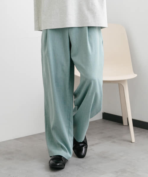 メランジタックワイドパンツ