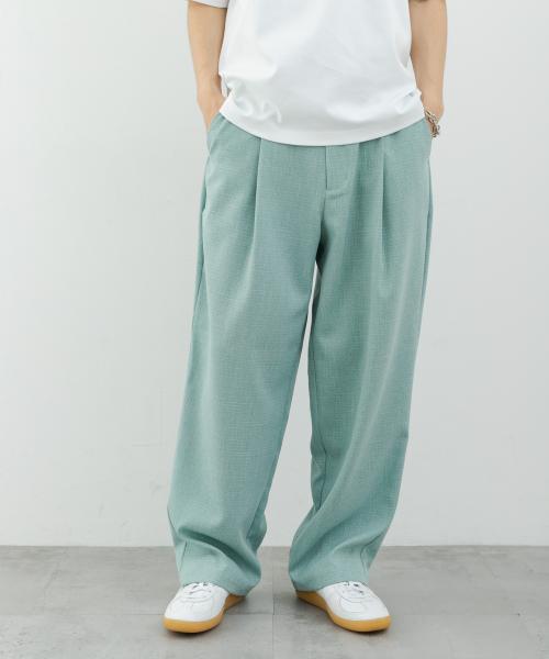 メランジタックワイドパンツ