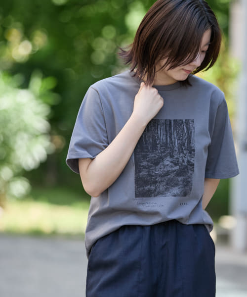 フォトプリントショートスリーブ Tシャツ