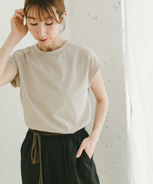 シルケットライクノースリーブTシャツ