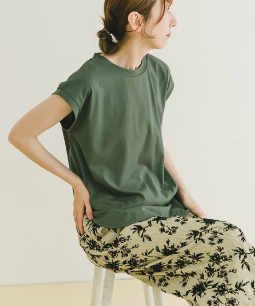 シルケットライクノースリーブTシャツ