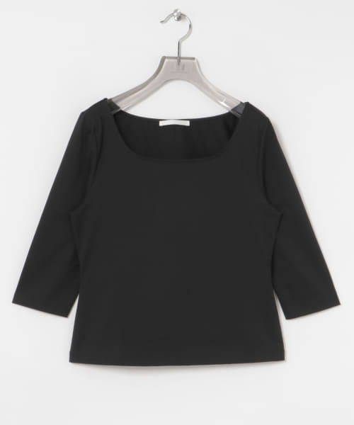 AMOMENTO　SCOOP NECK SHORT SLEEVE T-SHIRTS
