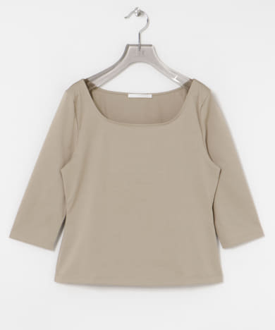 AMOMENTO　SCOOP NECK SHORT SLEEVE T-SHIRTS