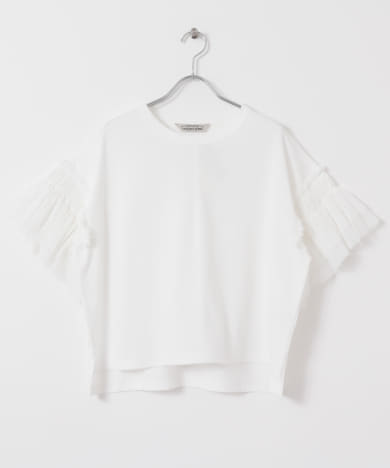 TORRAZZO DONNA　Mesh sleeve T-shirts
