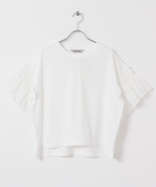 TORRAZZO DONNA　Mesh sleeve T-shirts