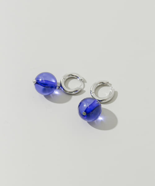 カラーボールフープピアス