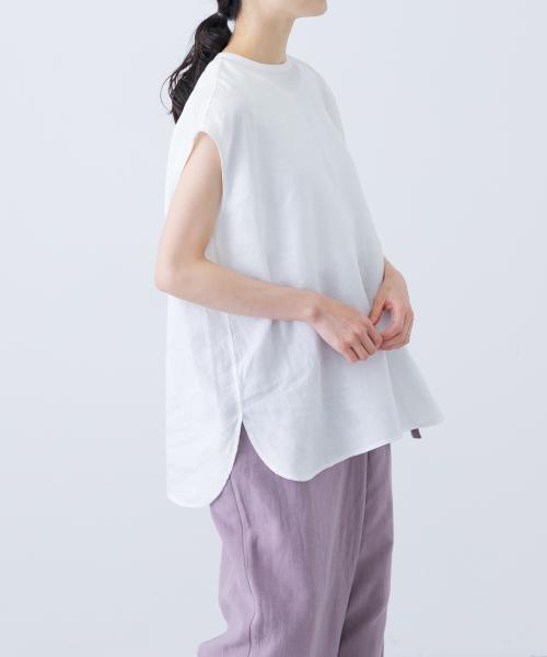 リネンフレンチクルーネック