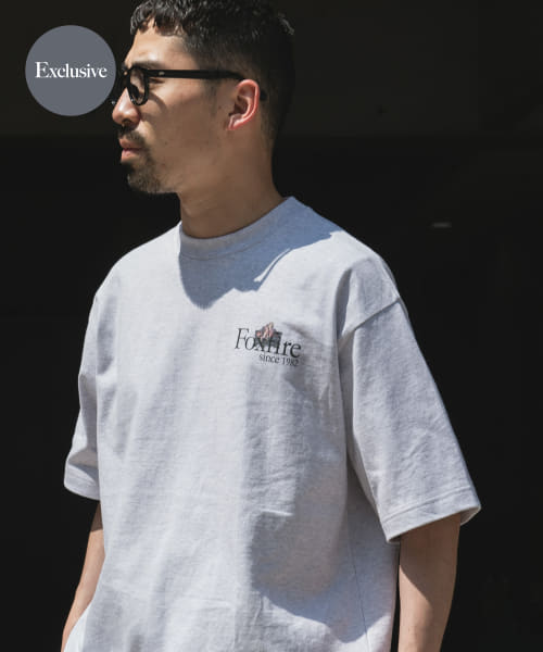 『別注』Foxfire×DOORS　焚火プリントTシャツ