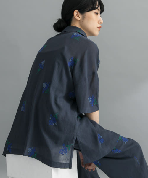 『WEB限定』エンブロイダリーワイドシャツ