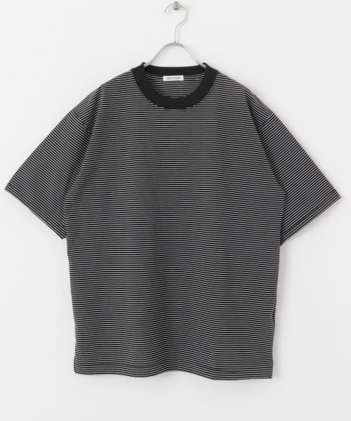 FORK&SPOON　ボーダープレーティングショートスリーブTシャツ