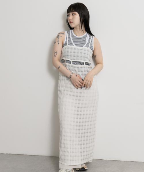 &her　Layered Lace Onepiece