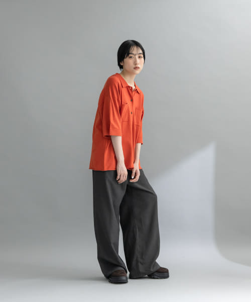 『WEB限定』ルーズシルエットニットシャツ