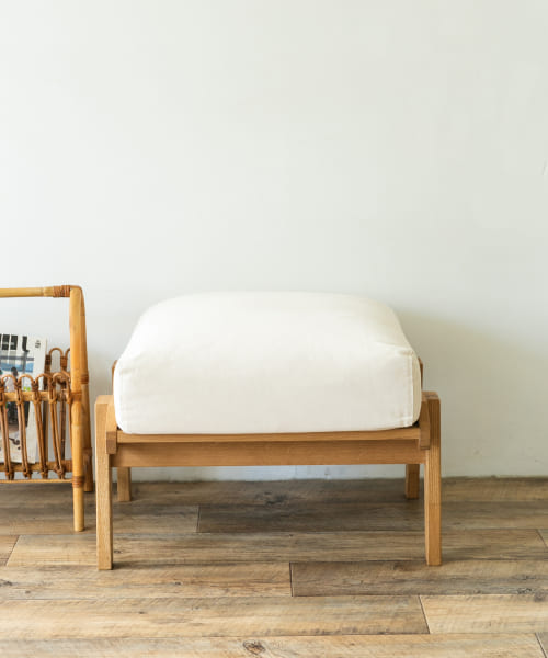 BOTHY Canvas Ottoman オーク無垢材