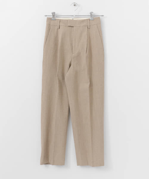 White Label　コットンウールタックトラウザー∴