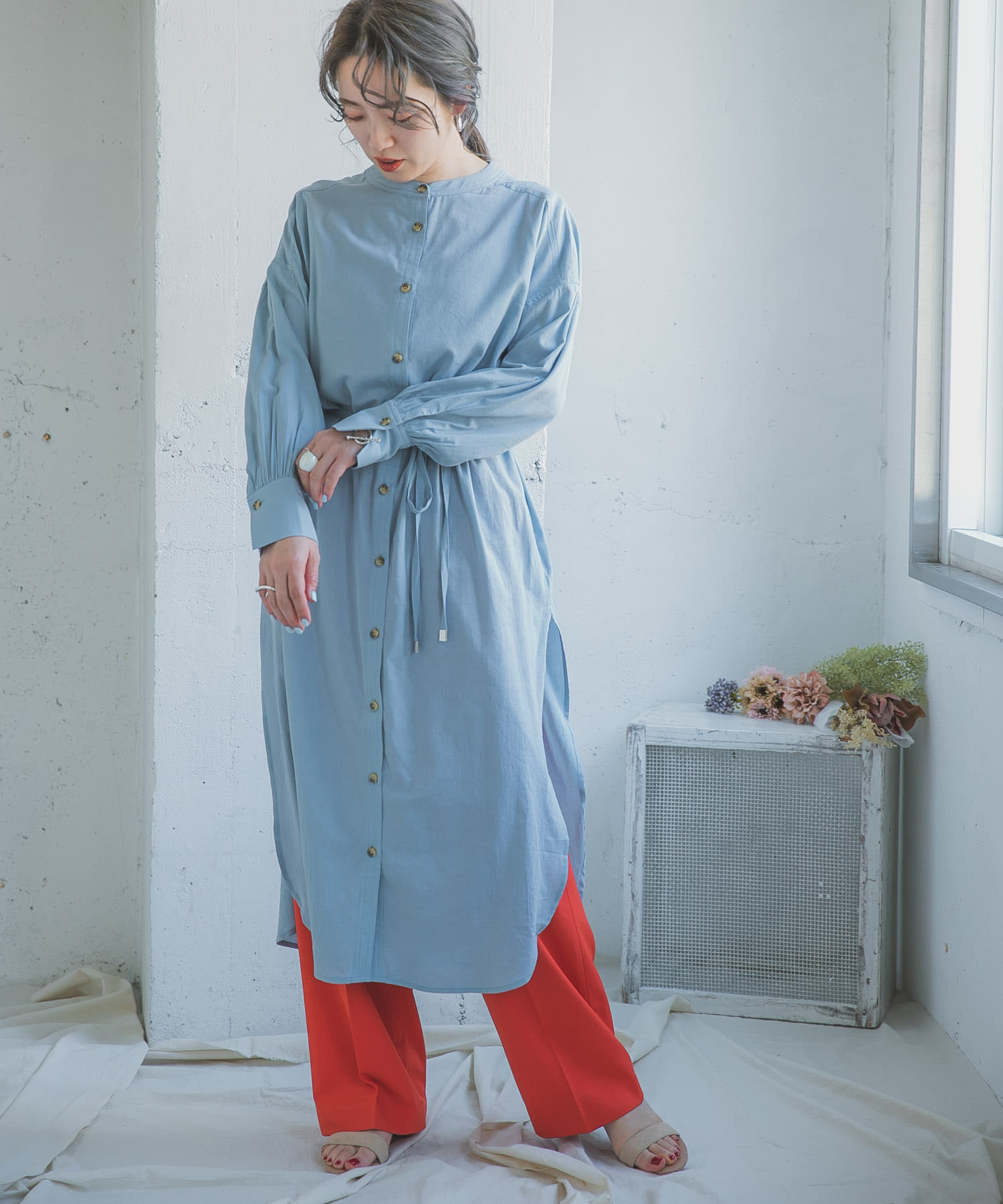 シルク混ワッシャーシャツワンピース It14 26a008 Urban Research公式ファッション通販 シルク混ワッシャーシャツワンピース It14 26a008 Urban Research公式ファッション通販
