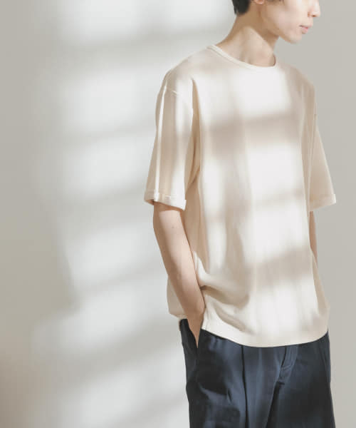 FORK&SPOON　畦リブショートスリーブTシャツ