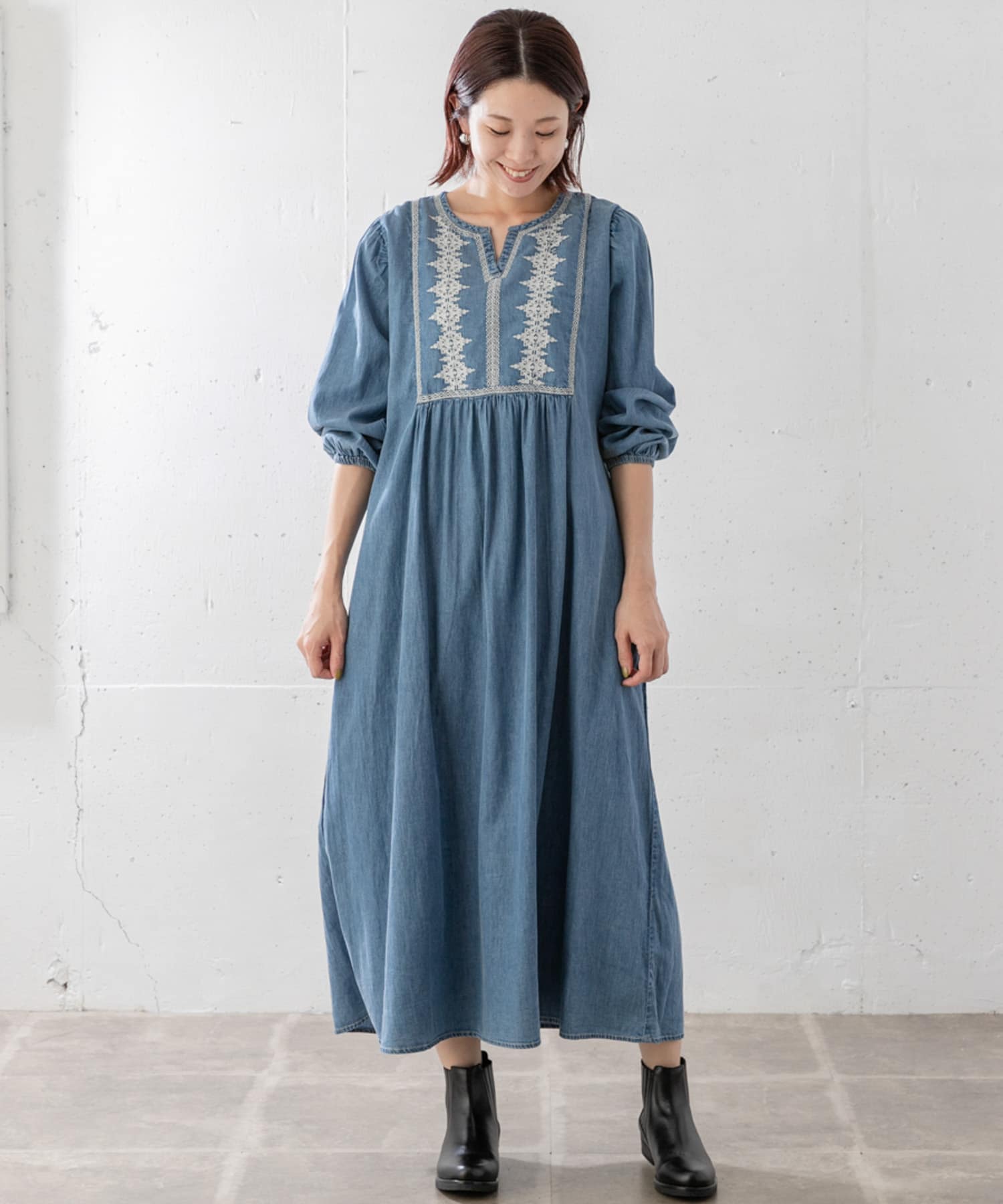 クロス刺繍デニムワンピース La16 26r601 Urban Research公式ファッション通販