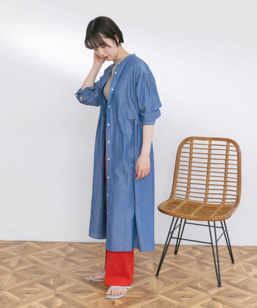 『UR TECH Smart Linen Touch』ウエストタックワンピース