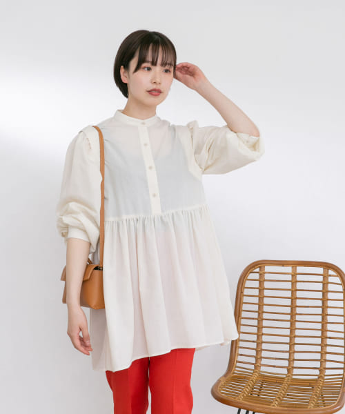 『UR TECH Smart Linen Touch』シャツチュニック