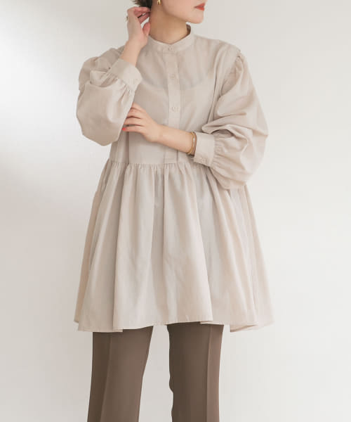『UR TECH Smart Linen Touch』シャツチュニック