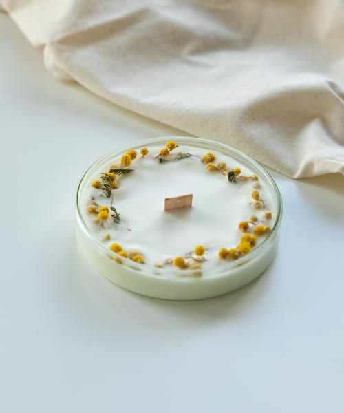 te ao te po candle　メッセージキャンドル mimosa