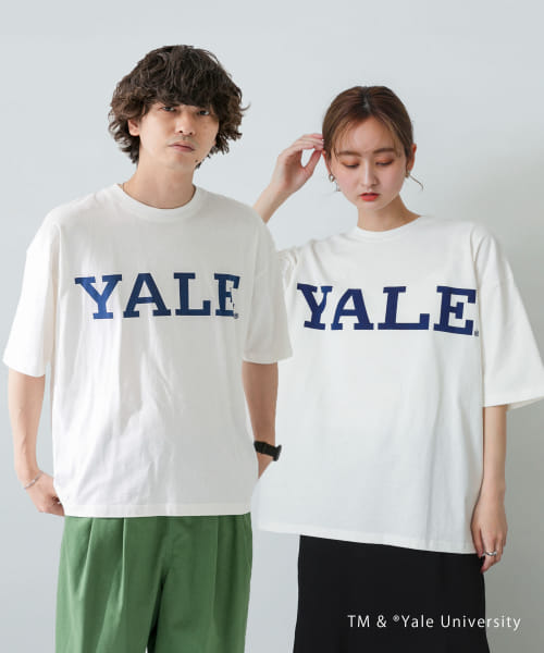 『ユニセックス』『別注』YALEカレッジロゴTシャツ A