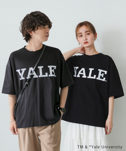 『ユニセックス』『別注』YALEカレッジロゴTシャツ A