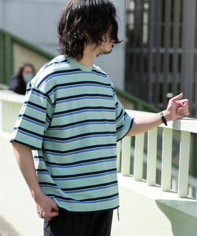 マルチボーダーオーバーTシャツ[UR25-11M014]｜URBAN