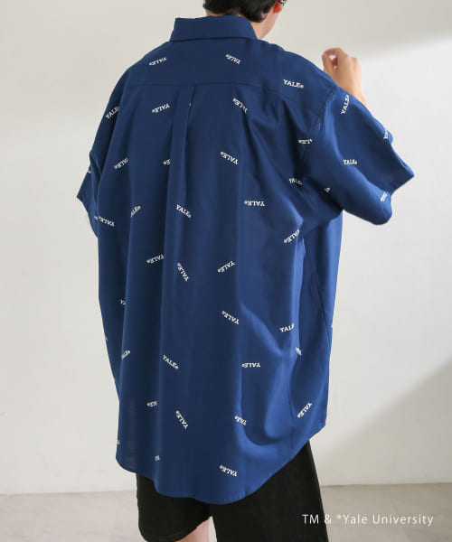 『別注』YALE×SENSE OF PLACE　カレッジロゴBDシャツ