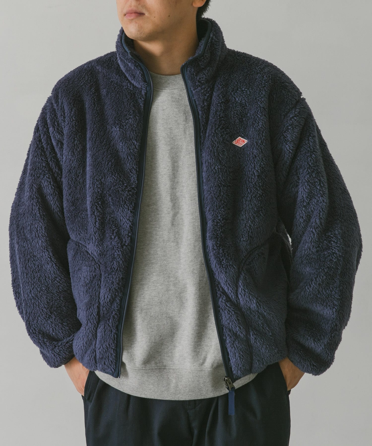 DANTON HIGH PILE ZIP S/C JACKET[DT-A0038-DM27]｜URBAN 