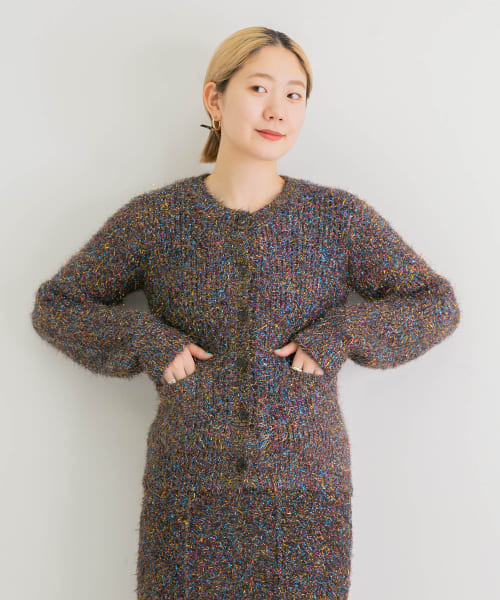 iI　glitter knit cardigan